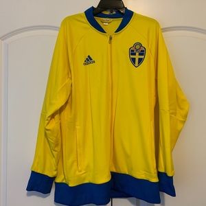 Mens Adidas Yellow Zip Up